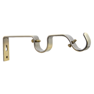 32mm Curtain Rod Double Bracket Brushed Bronze