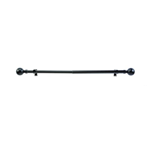 22-25MM EXPANDING STEEL CURTAIN ROD BALL FINIAL BLACK (1.5M - 2.8M) - Image 2
