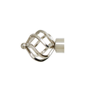 32mm Stainless Steel Twisted Finial | Brushed Silver