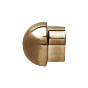 25mm Steel Curtain Rod End Cap Dome Brushed Bronze