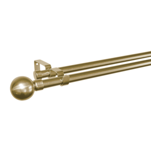 16-19 MM EXPANDING DOUBLE STEEL ROD METAL BALL FINIAL BRONZE